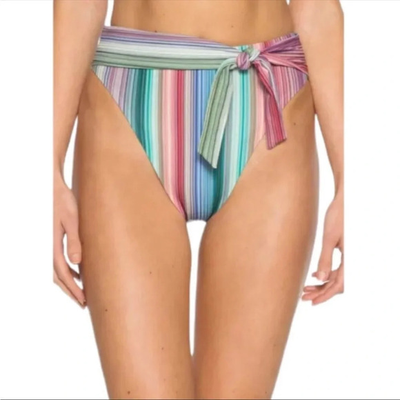 Isabella Rose Adelaide ombre stripe high leg cut bikini bottom 11099 - Picture 1 of 10